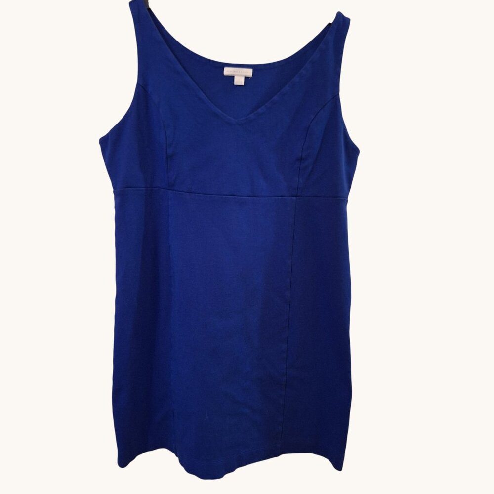 NY & Co Blue Cotton Knit Sleeveless Dress Sz XL